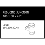 Marley Solvent Joint Reducing Junction 100x50x45° - 104.100.50.45